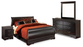 J&M Furniture - Ashley Furniture - Huey Vineyard Full Sleigh Bed, Dresser, Mirror and Nightstand - Full Sleigh Bed, Dresser, Mirror and Nightstand - B128B20